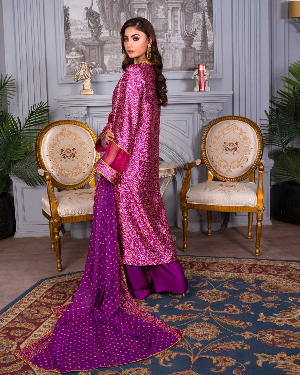 AQ-007 Printed Partywear Stitched 3 pcs